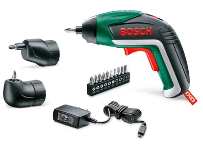 Аккумуляторная отвертка Bosch IXO + угловая + эксцентриковая насадки + ЗУ + футляр (06039A8022)