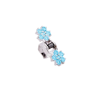 Серебряная заколка краб Цветок (9310-2)