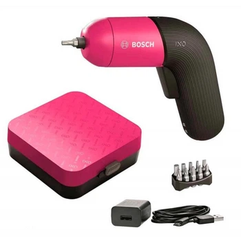 Аккумуляторная отвертка Bosch IXO VI Colour + набор бит + ЗУ + футляр (06039C7022)