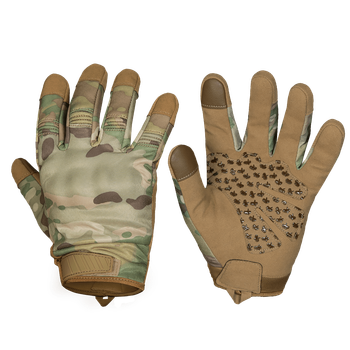 Перчатки тактические защитные универсальные полевые рукавицы для силовых структур CAMOTEC 7221(L) Мультикам (SK-N7221(L)S)