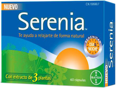 Дієтична добавка Bayer Serenia Natural Relaxation Day&Night 60 капсул (8470001704887)