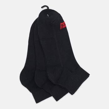 Набор женских носков коротких хлопковых Levi's Mid Cut Batwing Logo Recycled Cotton 3P 701224673-001 коттон 35-38 3 пары Black (8720245507158)