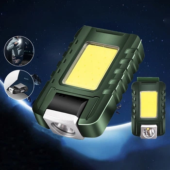 Ліхтарик COB RUNNING LAMP на кепку, Type-C акумуляторний 500мАч COB + XPG світильник, ліхтар на козирок, сумку, хакі