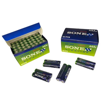 Батарейки щелочные упаковка 40 штук Sonexx Ultra Plus Alkaline 40 PCS AAA 1.5V LR03
