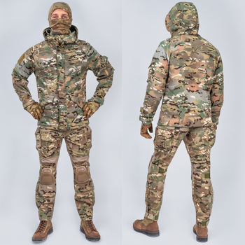 Тактичний військовий костюм HAN WILD G3 Multicam Куртка флісова Soft Shell Убакс та Штани із захистом колін XL Multicam HWM0026800-2