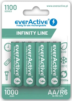 Аккумулятор everActive Infinity Line EVHRL6-1100, AA/(HR6), 1100mAh, LSD Ni-MH, блистер 4шт
