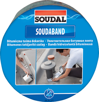 Лента битумная кровельная уплотнительная 7.5 см Soudal Soudaband 10 м Алюминиевая (00004000000SB0750A)