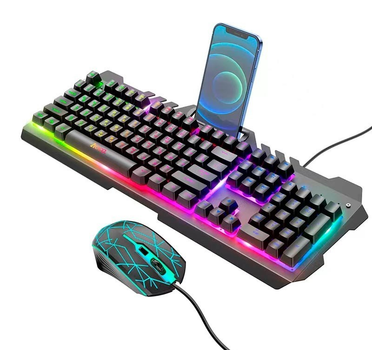 Проводной комплект клавиатура и мышь с RGB подсветкой Hoco DI16 Gaming Illuminated keyboard and mouse set English