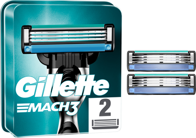 Wymienne wkłady (ostrza) do golenia dla mężczyzn Gillette Mach3 2 szt (3014260251970)