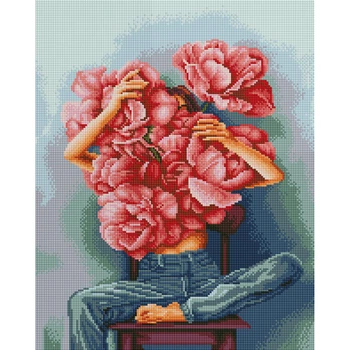 Алмазная мозаика Brushme 40х50 см Пионы из искусственных камней (672172)