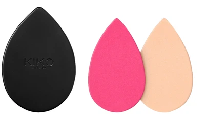 Спонжики для макияжа Kiko Milano Beauty Duo Mirror & Sponge Cover Набор из двух спонжиков + зеркало (8025272926737)