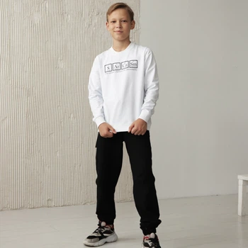 Костюм для парня-подростка стильный Gbi Teens Сарказм Белый на рост 140 (13764)