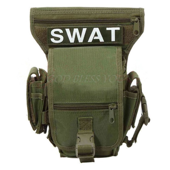 Військова сумка на стегна тактична Swat армійська сумка на стегно, ногу Tactic штурмова сумка поясна Олива (300-olive)