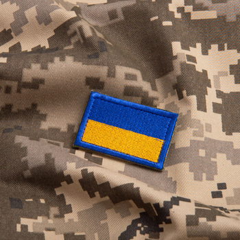 Шеврон на липучке Флаг України 3,5х5,3 см