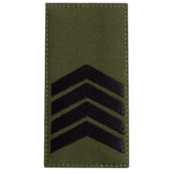 Шеврон нашивка на липучке погон звания ВСУ Старший сержант 5х10 см
