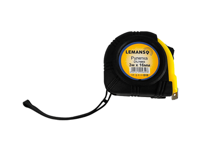 Рулетка Lemanso LTL70003 3 м х 16 мм желто-черная