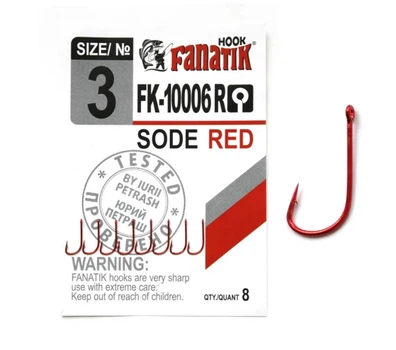 Крючок Fanatik Sode Red №3 арт FK-10006 R-3