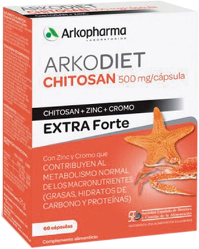 Suplement diety Arkopharma Chitosan Extra Forte 500 mg 60 kapsułek (8428148453298)