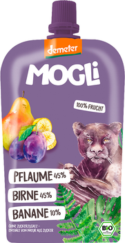 Органічне фруктове пюре Mogli Груша, слива, банан 120 г (4260311983546)