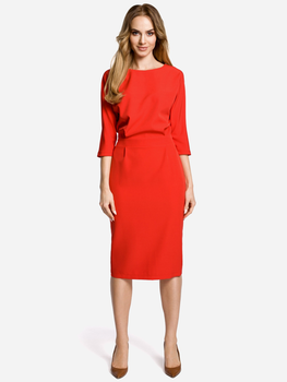 Sukienka ołówkowa damska z rozcięciem Made Of Emotion M360 M Czerwona (5903068405464)