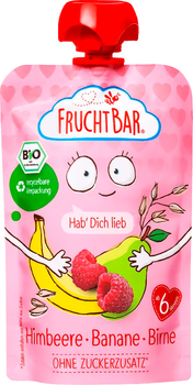 Пюре Frucht Bar Малина, банан, груша 100 г (4260133232235)