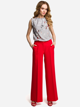 Spodnie dzwony damskie Made Of Emotion M378 XL Czerwone (5903068414558)