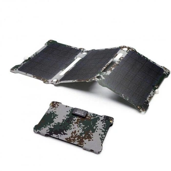Портативная солнечная панель Allpowers 21W ETFE 2xUSB 2.4A, солнечная батарея для телефона Камуфляж
