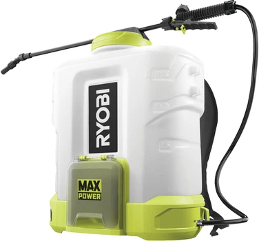 Аккумуляторный ранцевой опрыскиватель RYOBI RY36BPSA-0 Max Power 36 В 15 л 36-150 л/ч комплект насадок (без АКБ и ЗУ) (5133005775)