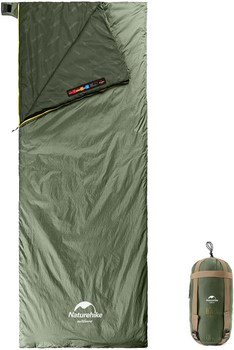 Спальник сверхлегкий Naturehike Summer LW180 NH21MSD09 правый p-p M Светло-зеленый (6927595777930-R)