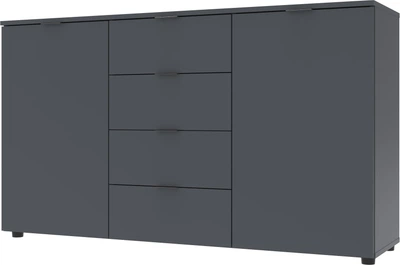Комод Doros Рон 5 140 х 38 х 81 см 2 фасади 4 ящика Графіт (44900235)