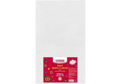 Фетр листковий (поліестер), 50х30см, 180г/м2, білий (MX61623-14)