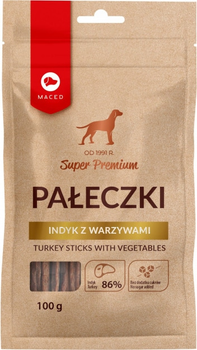 Paluszki do żucia Maced chew sticks Indyk Z Warzywami 100 g (5907489323970)