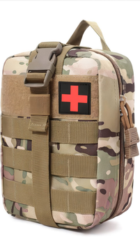 Подсумок-аптечка быстрого сброса военно-медицинская сумка I.F.A.K. мультикам