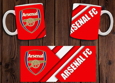 Чашка белая керамическая "ФК Арсенал" Arsenal ABC