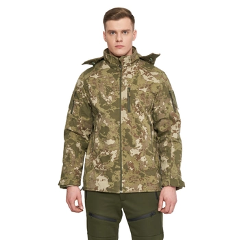 Мужская тактическая курточка с 6 карманами Combat Мультикам Soft Shell Турция Софтшел размер L