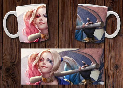 Чашка белая керамическая "Харли Квинн" Harley Quinn ABC