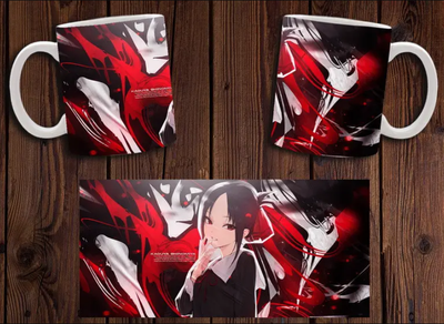 Чашка белая керамическая с принтом аниме "Kaguya sama: Love is War" Пані Кагуя: У коханні як на війні ABC