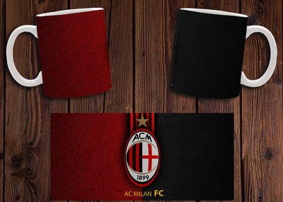 Чашка белая керамическая "ФК Милан" AC Milan ABC