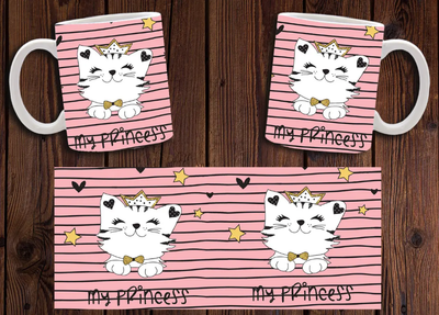 Чашка біла керамічна "Моя принцеса" My Princess ABC