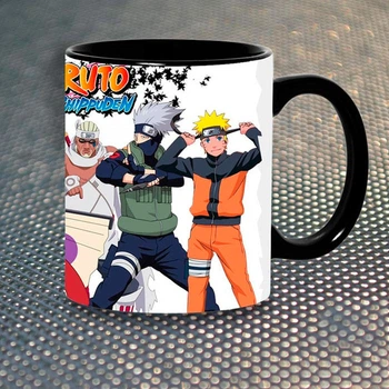 Чашка Fan Girl Наруто Naruto Shippuden (5624) 330 мл Чорний