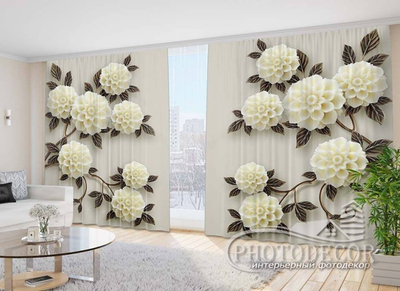 Фото Штори PHOTODECOR "3D Гілки квітів"