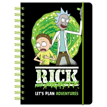 Дневник на спирали Kite Rick and Morty А5 138 страниц черный (RM23-438)