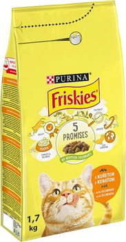 Сухий корм для котів Purina Friskies Adult курка з овочами 1.7 кг (7613034267665)
