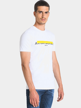 T-shirt męski bawełniany Antony Morato MMKS02056FA120001-1000 XL Biały (8052136167074)