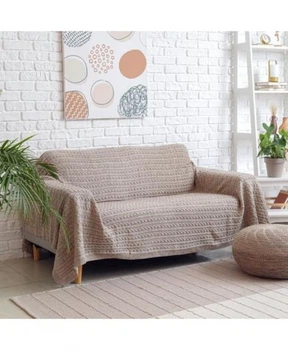 В'язаний плед Прованс SOFT 90х130 см Бежевий (3042)
