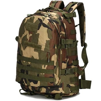 Тактический штурмовой рюкзак Tactic Raid рюкзак военный 40 литров woodland (601-woodland)