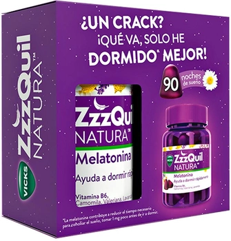 Suplement diety Vicks Zzzquil Nature Melatonin Pack 60+30 żelków (8006540555996)