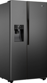 Холодильник Gorenje SBS, 179x68x91см, 2 дв., Х- 368л, М- 167л, A++, NF Plus, Інвертор, диспенсер, Дісплей, чорний (NRS9EVB)