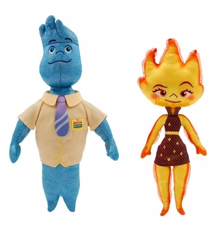 Стихии Теплинка и Плыне Плавунец Elemental Wade Ripple Ember Lumen Plush Medium Disney