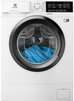 Стиральная машина Electrolux фронтальная, 6кг, 1000, A+++, 41см, дисплей, белый (EW6S306SU)